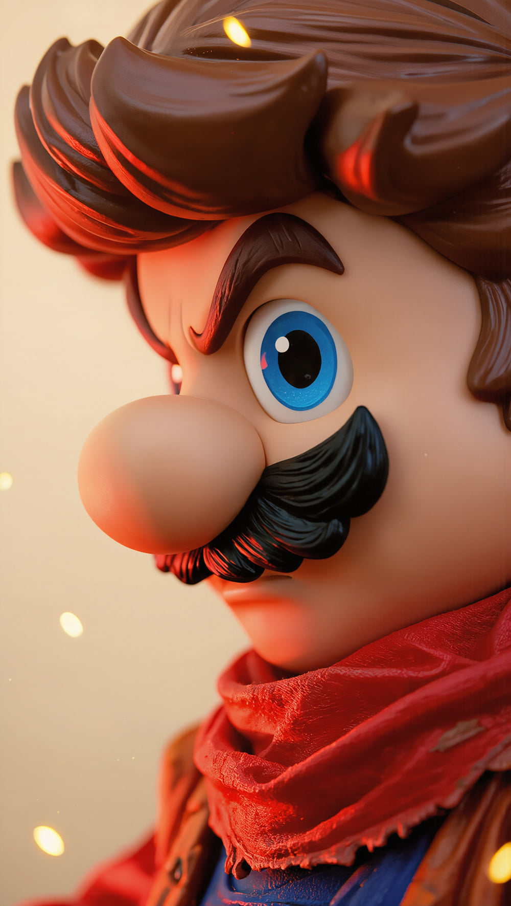Samurai Mario statue, hero shot
