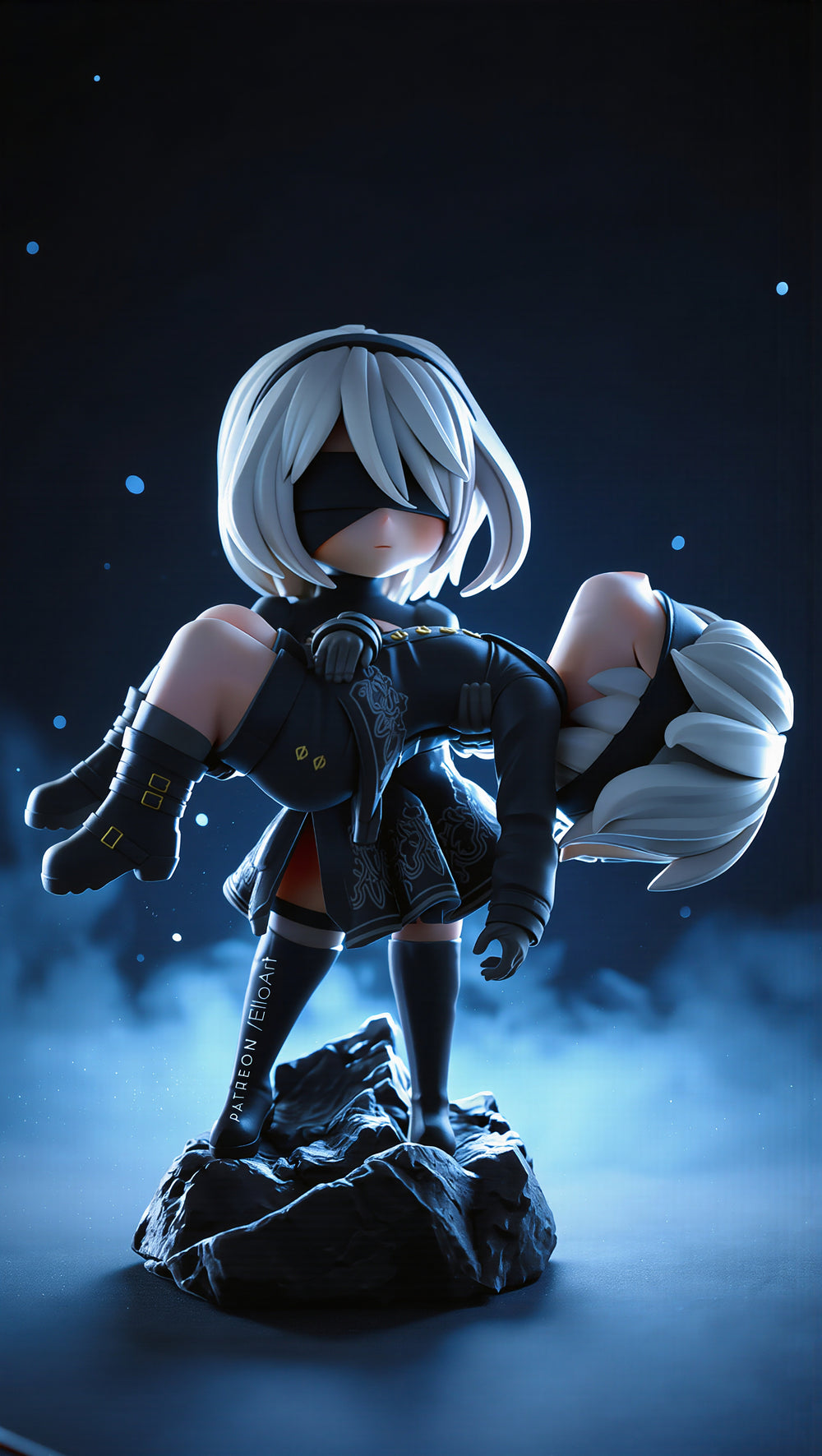 2B chibi statue, hero shot